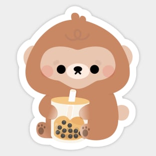 Monkey Boba Sticker